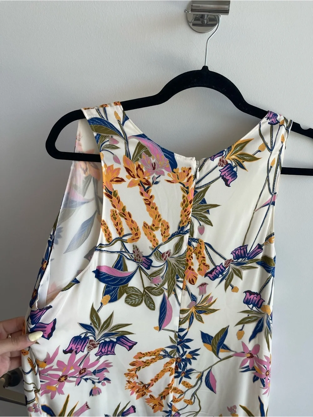 Nordstrom Signature Silk Blend Tank Maxi Dress Floral